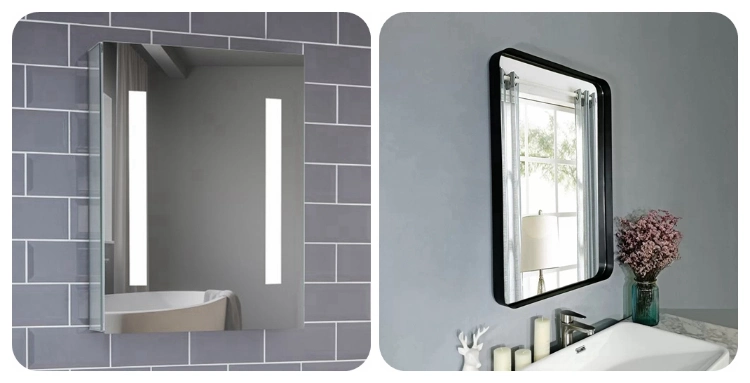 Hotel Decoration Rectangle 3X 5xmagnification Bathroom LED Mirror with IR Sensor Switch